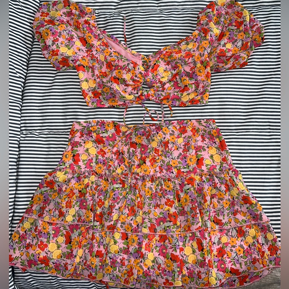 2 piece floral set